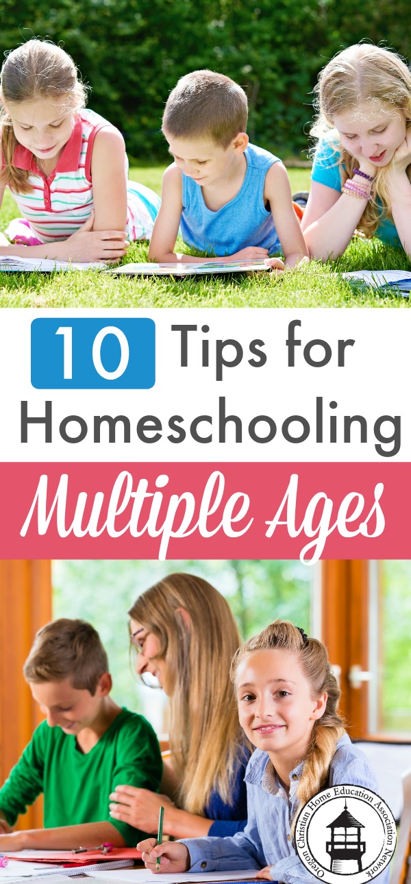 Trying to juggle a range of kids? Here are 10 tips for homeschooling multiple ages to help you out! 