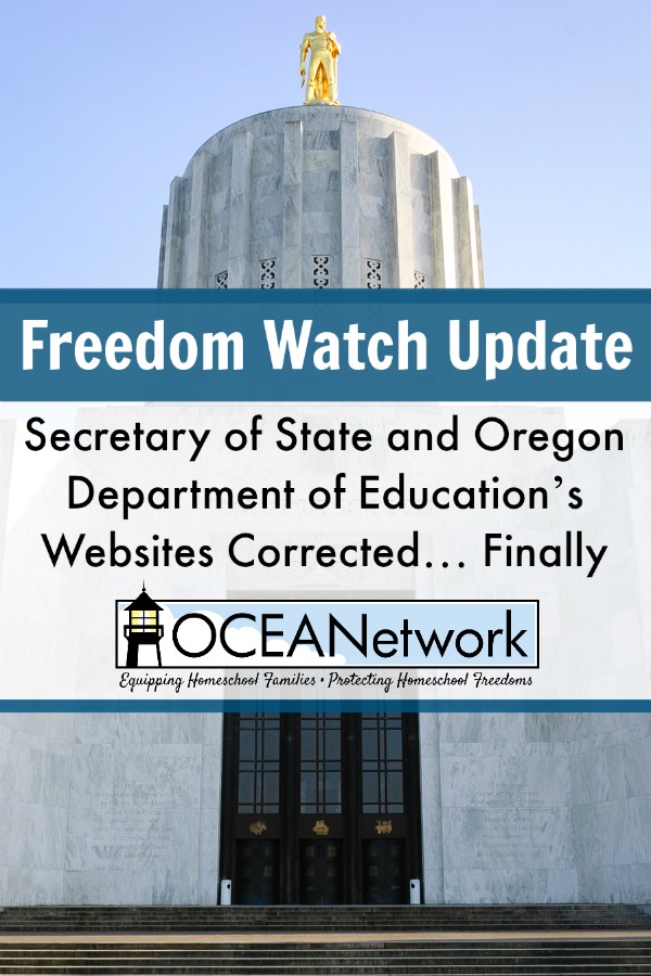 Freedom Watch Update Websites Corrected OCEANetwork Oregon ages for testing