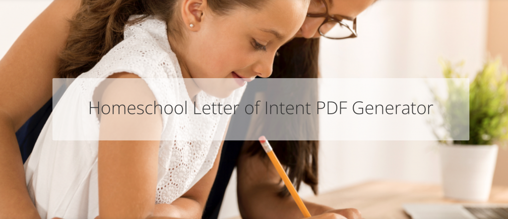 Oregon Homeschool Letter of Intent PDF Generator