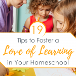 19 tips for fostering a love of learning in your homeschool